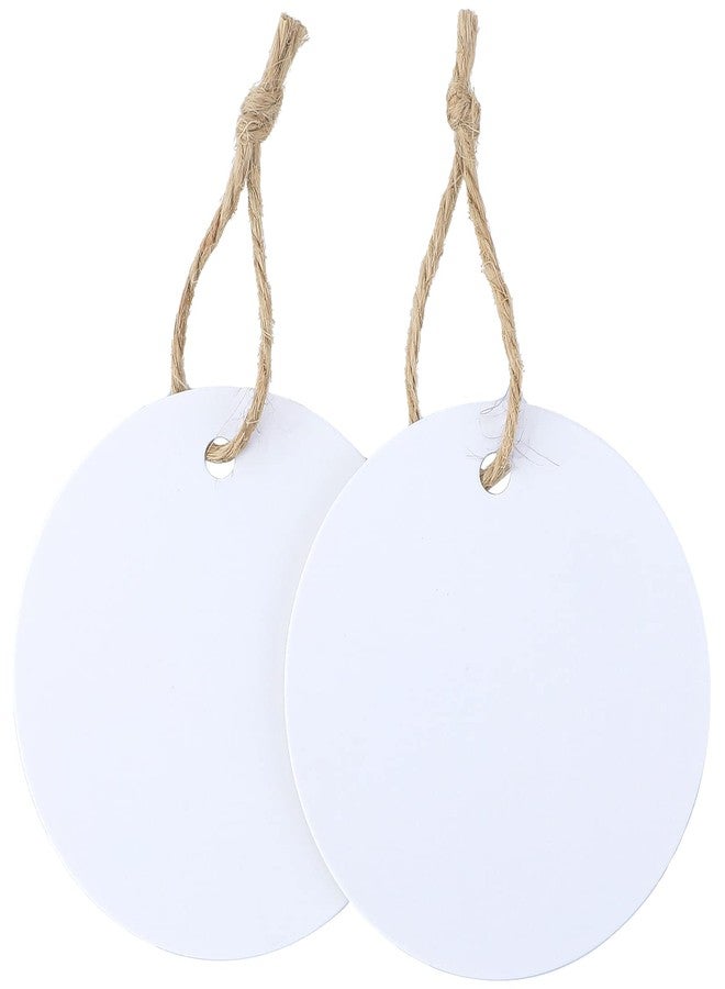 g2 بلس مجموعة G2PLUS من 100 قطعة من بطاقات الهدايا البيضاء مع خيط، بطاقات ورقية دائرية فارغة مقاس 2.2 بوصة، مزودة بفتحات، مثالية للمشاريع الحرفية، وهدايا عيد الميلاد، وحقائب هدايا الزفاف التي يمكنك صنعها بنفسك. - Image 4